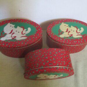 3 Nesting Tins Kitties